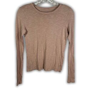 American Eagle Pink Long Sleeve Y2K 2000s Henley Bella Swan Shirt Balletcore XS